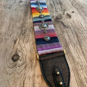 Christian Dior canvas embroidered studded Mexico shoulder strap multicolor
